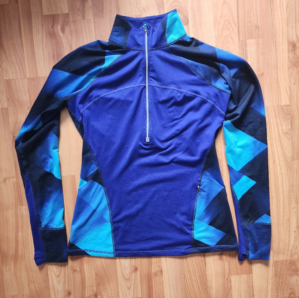 Athleta Blue Half Zip